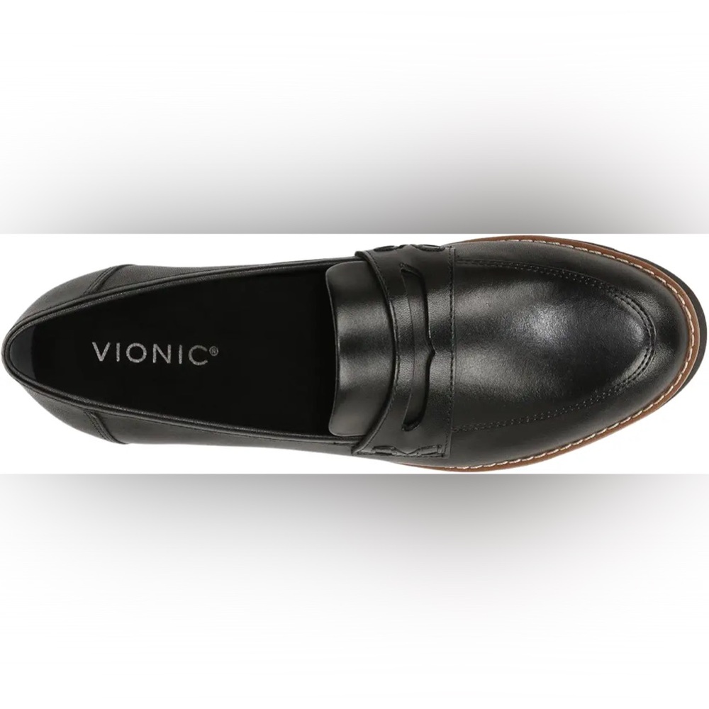 🖤NEW VIONIC CHERYL II LOAFERS SHOES IN BLACK NAPPA 8.5 W WIDE - Picture 2 of 9
